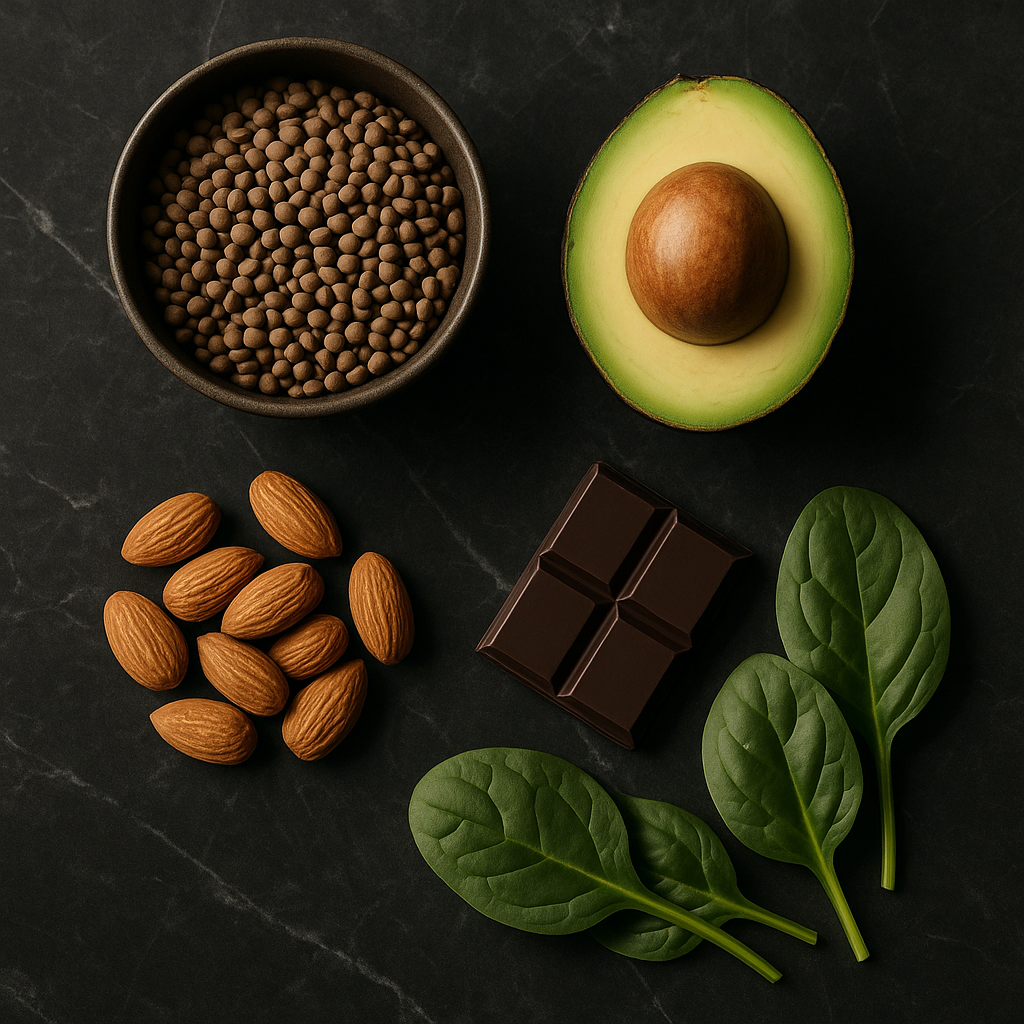 Combatendo a Fadiga: Alimentos Ricos em Ferro e Magnésio.