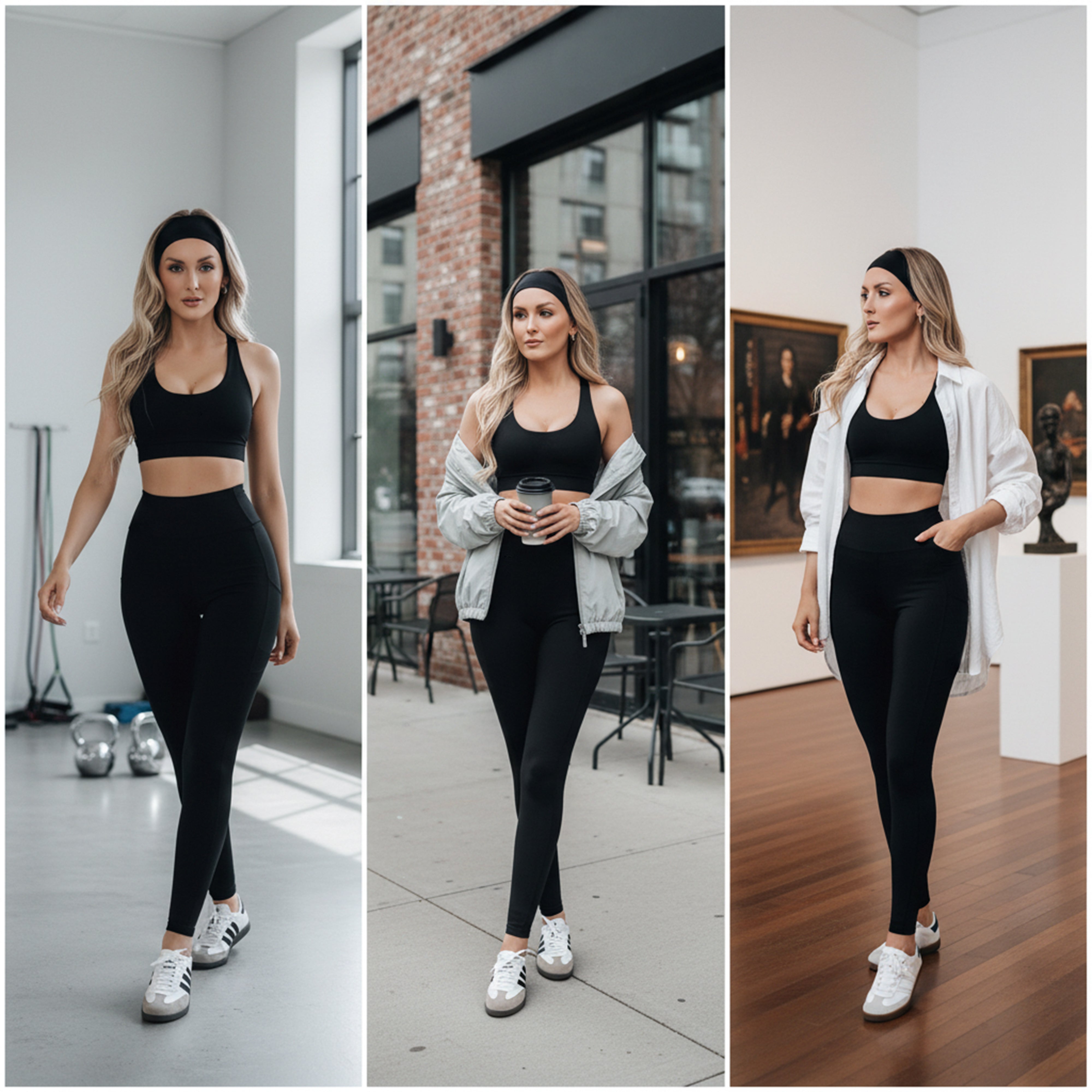 3 Looks para Usar com a Mesma Legging Preta Atlea.